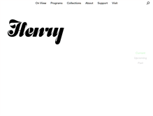 Tablet Screenshot of henryart.org